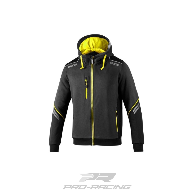 Sparco Tech Hooded Full Zip GRIJS/GEEL