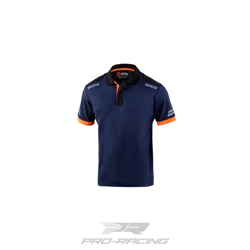 Sparco Tech Polo DONKERBLAUW/ORANJE Sparco Tech Polo DONKERBLAUW/ORANJE