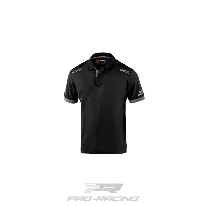 Sparco Tech Polo ZWART/GRIJS