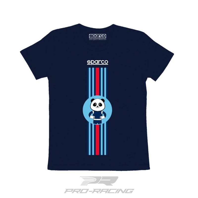 Sparco Stripes Design T-shirt voor kinderen DONKERBLAUW Sparco Stripes Design T-shirt voor kinderen DONKERBLAUW