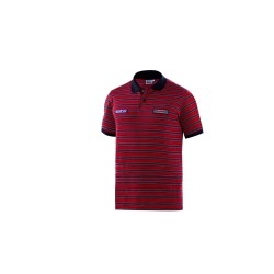 Sparco Polo Replica Striped Martini Racing DONKERBLAUW/ROOD