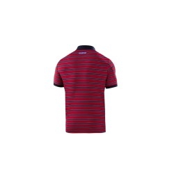 Sparco Polo Replica Striped Martini Racing DONKERBLAUW/ROOD