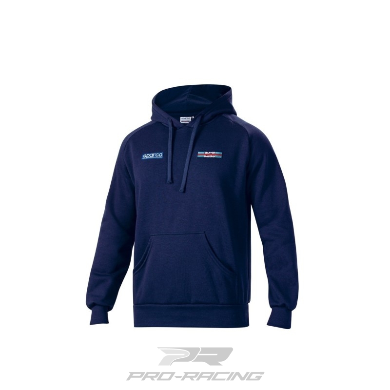 Sparco Hoodie Big Stripes Martini Racing DONKERBLAUW