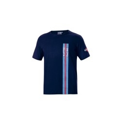 Sparco T-shirt Big Stripes Martini Racing DONKERBLAUW