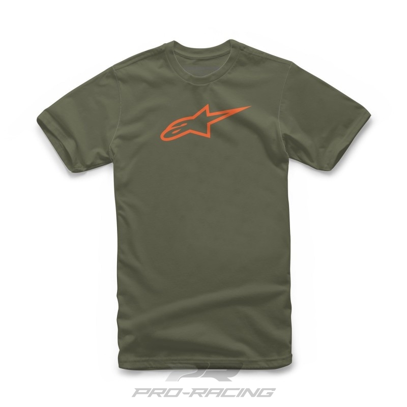 Alpinestars Classic shirt DONKERGROEN/ORANJE