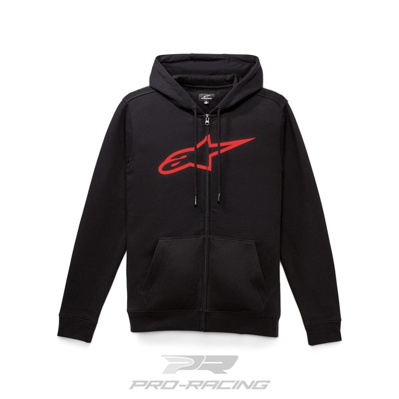 Alpinestars Ageless II Zip Hoodie ZWART/ROOD