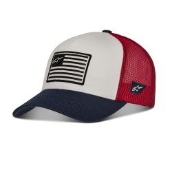 Alpinestars Flag Snapback pet WIT/DONKERBLAUW/ROOD