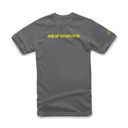 Alpinestars Linear Wordmark shirt DONKERGRIJS/FLUO GEEL