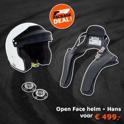 Open Face helm + HANS systeem