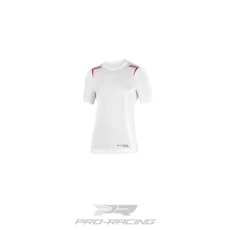 Sparco K-Carbon shirt korte mouwen WIT/ROOD
