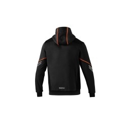 Sparco Tech Hooded Full Zip ZWART/ORANJE