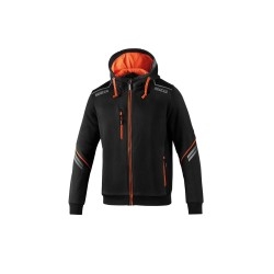 Sparco Tech Hooded Full Zip ZWART/ORANJE