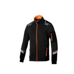 Sparco Tech Full Zip ZWART/ORANJE