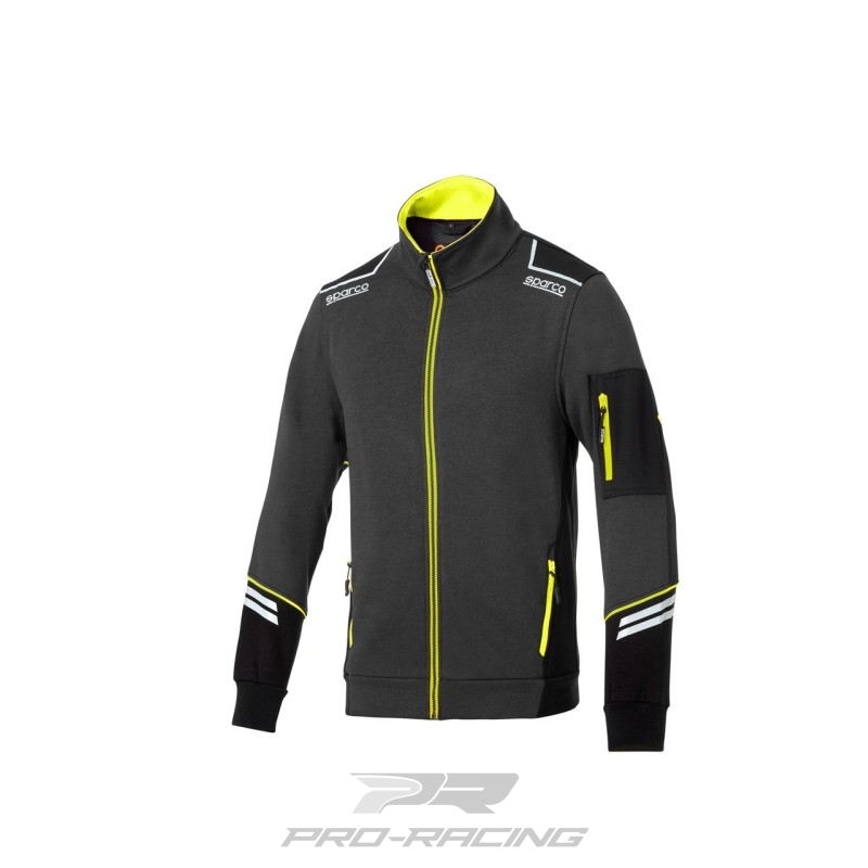 Sparco Tech Full Zip GRIJS/GEEL