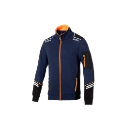 Sparco Tech Full Zip DONKERBLAUW/ORANJE