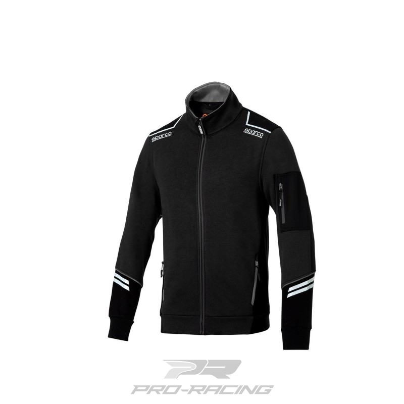 Sparco Tech Full Zip ZWART/GRIJS