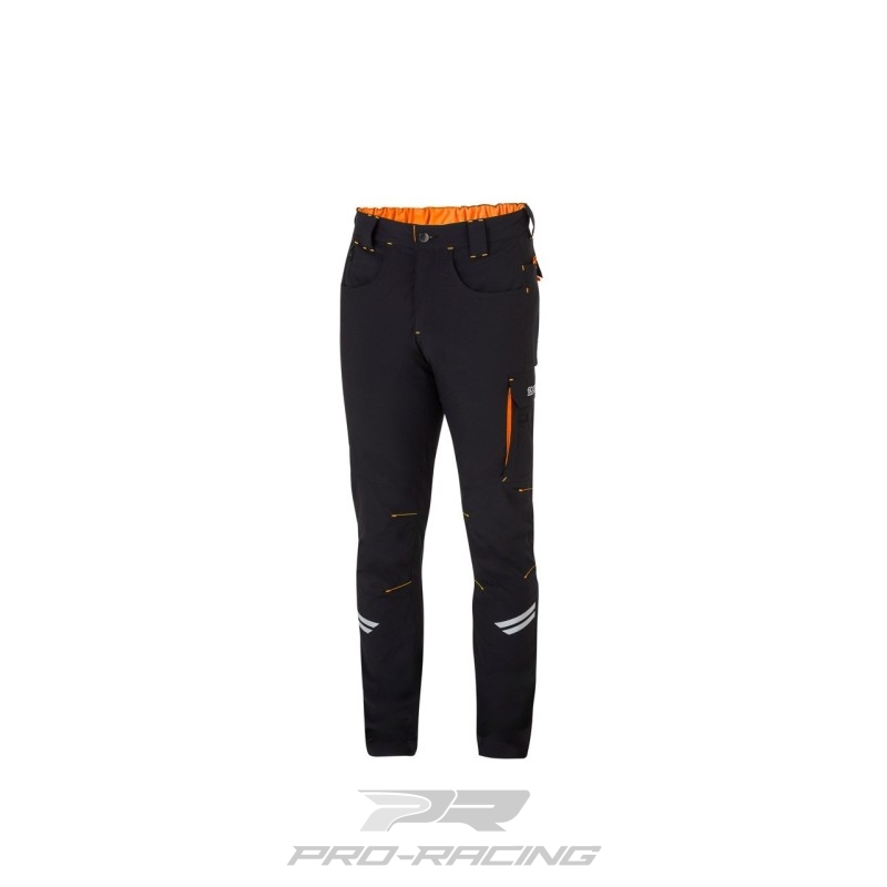 Sparco Tech Light Trousers ZWART/ORANJE