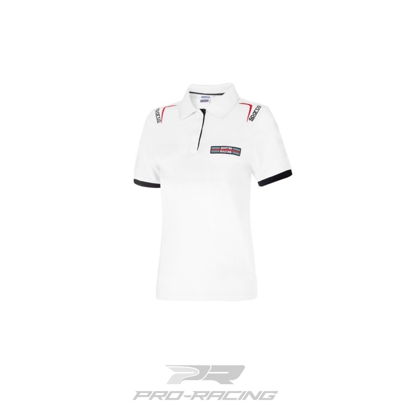 Sparco Polo Lady Fit Replica Patches Martini Racing WIT