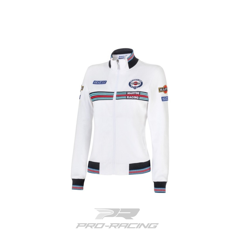 Sparco Full Zip Lady Fit Sweatshirt Martini Racing WIT