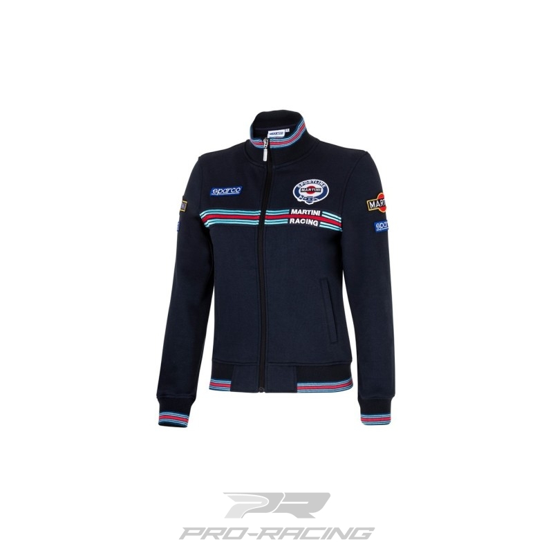 Sparco Full Zip Lady Fit Sweatshirt Martini Racing DONKERBLAUW
