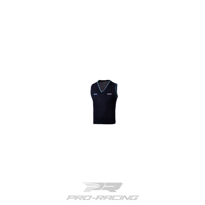 Sparco Knitted Cotton Vest Martini Racing DONKERBLAUW