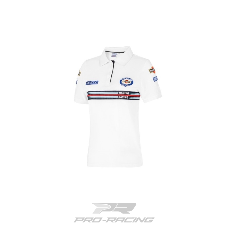 Sparco Polo Emroideries Lady Fit Martini Racing WIT