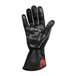 Tuatara Dominator Nomex kart- en sim handschoenen ZWART/ROOD