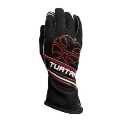 Tuatara Dominator Nomex kart- en sim handschoenen ZWART/ROOD