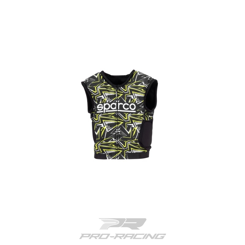 Sparco SJ Pro K-3 impact vest ZWART/FLUO GEEL