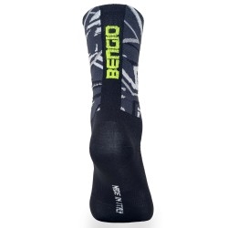 Bengio kart sokken ZWART/GEEL