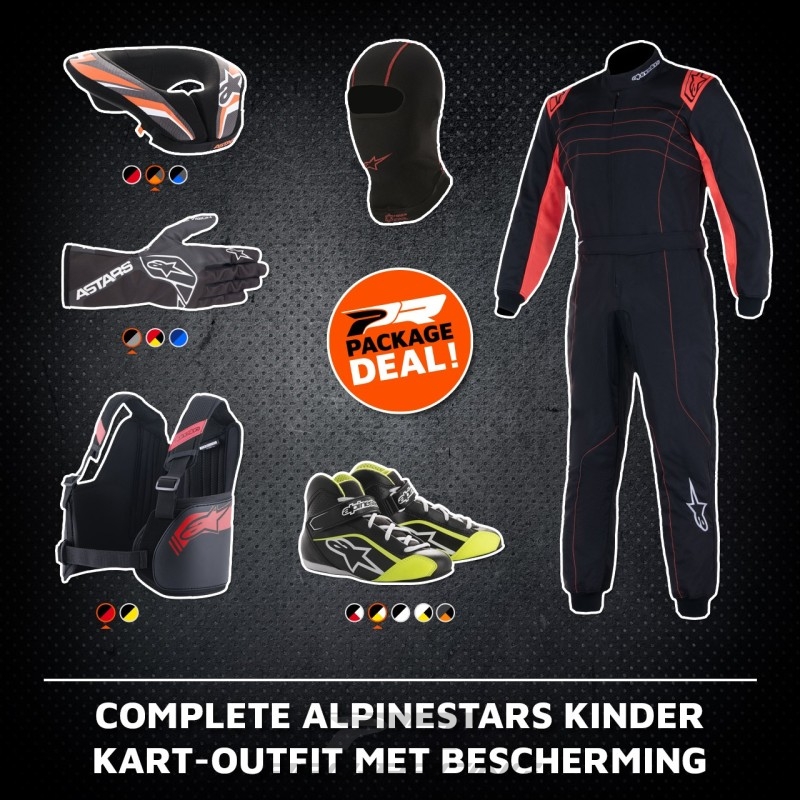 Complete Alpinestars kinder kart-outfit met bescherming