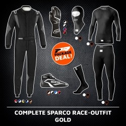 Complete Sparco race-outfit GOLD