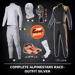 Complete Alpinestars race-outfit SILVER