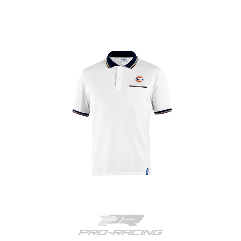 Sparco Polo Piquet Pocket Gulf WIT