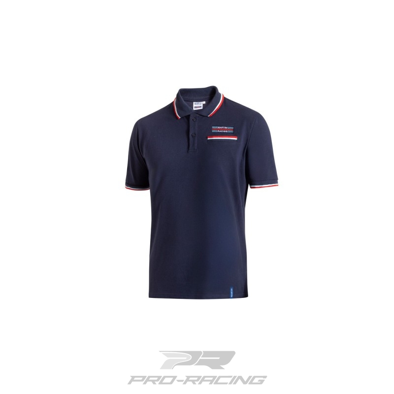 Sparco Polo Piquet Pocket Martini Racing DONKERBLAUW