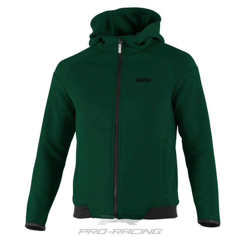 Sparco FTW Hooded Full Zip Sweatshirt DONKERGROEN