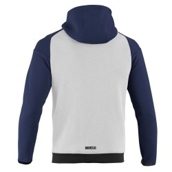 Sparco FTW Hooded Full Zip Sweatshirt WIT/DONKERBLAUW