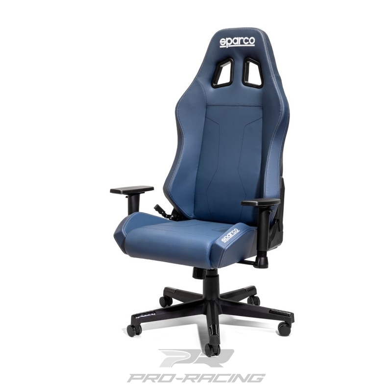 Sparco Coach bureau- en gamingstoel DONKERBLAUW/ZILVERGRIJS