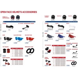 Sparco accessories for open face FIA helmets