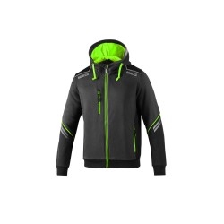 Sparco Tech Hooded Full Zip GRIJS/GROEN
