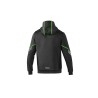 Sparco Tech Hooded Full Zip GREY/GREEN