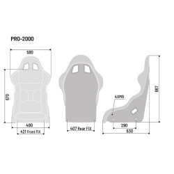 Sparco PRO 2000 Martini Racing GREY