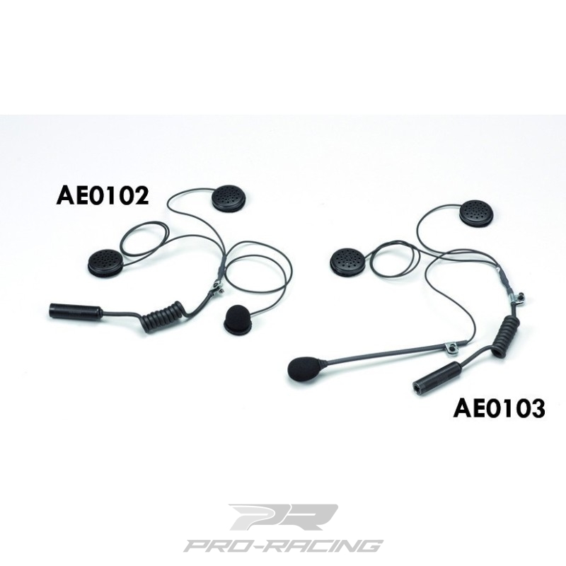 Helmset voor open face helm WRC elektronica