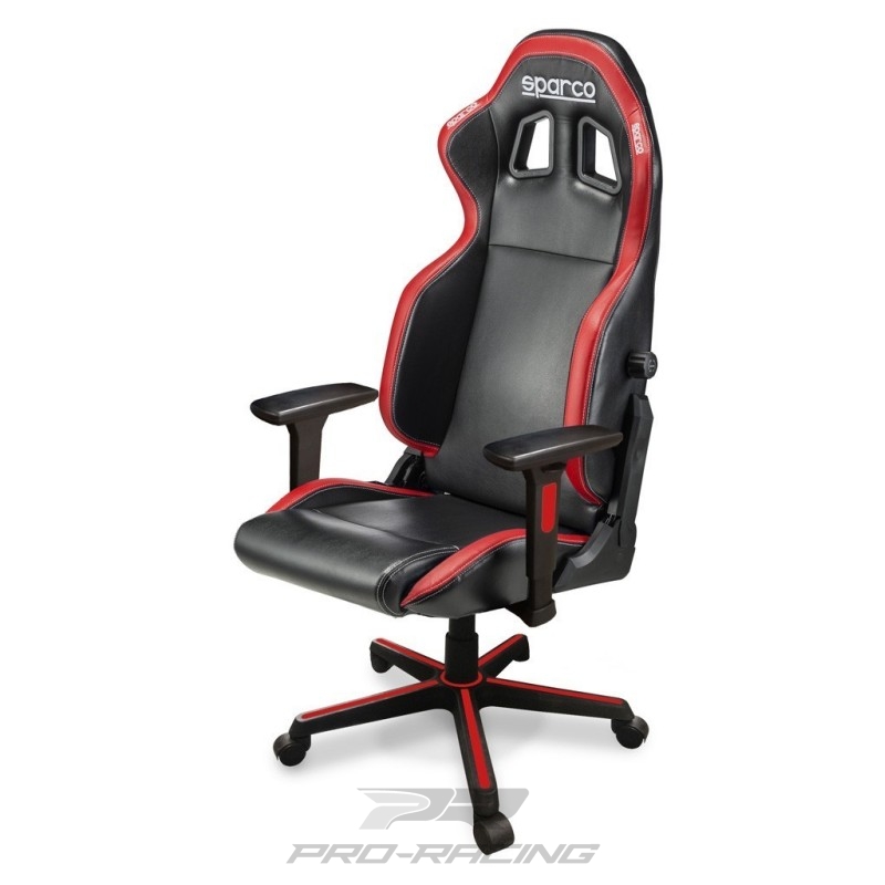 Sparco Icon bureaustoel ZWART/ROOD