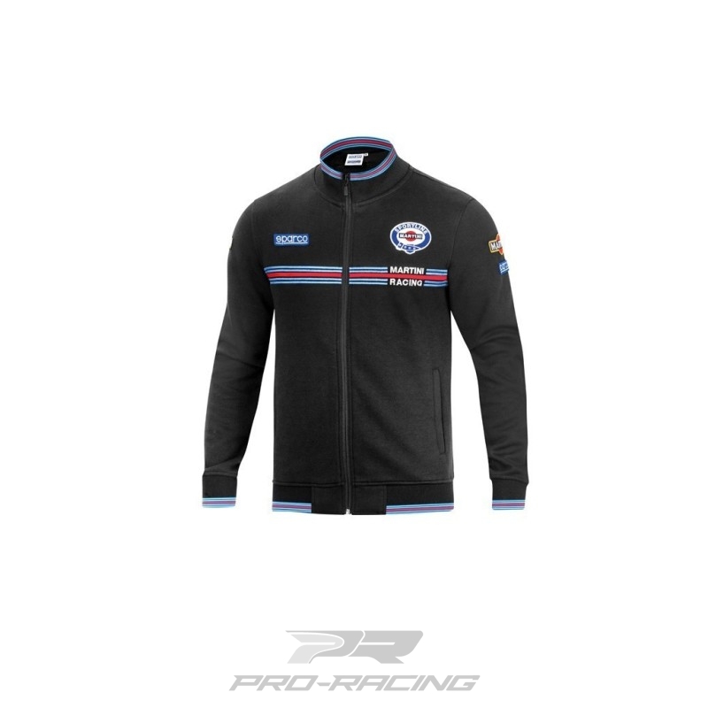 Sparco Full Zip Sweatshirt Martini Racing - ZWART