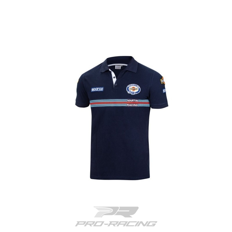 Sparco Polo Replica Patches Martini Racing - BLAUW