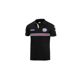 Sparco Polo Replica Patches Martini Racing - ZWART