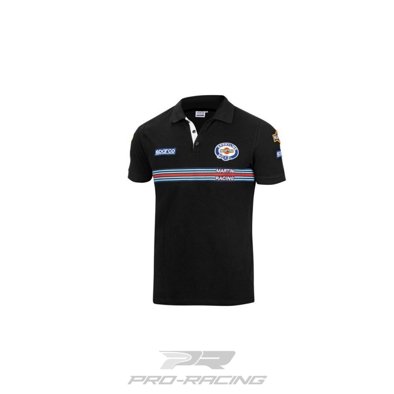 Sparco Polo Replica Patches Martini Racing - ZWART