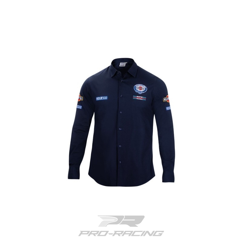 Sparco Shirt Long Sleeves Martini Racing - BLAUW