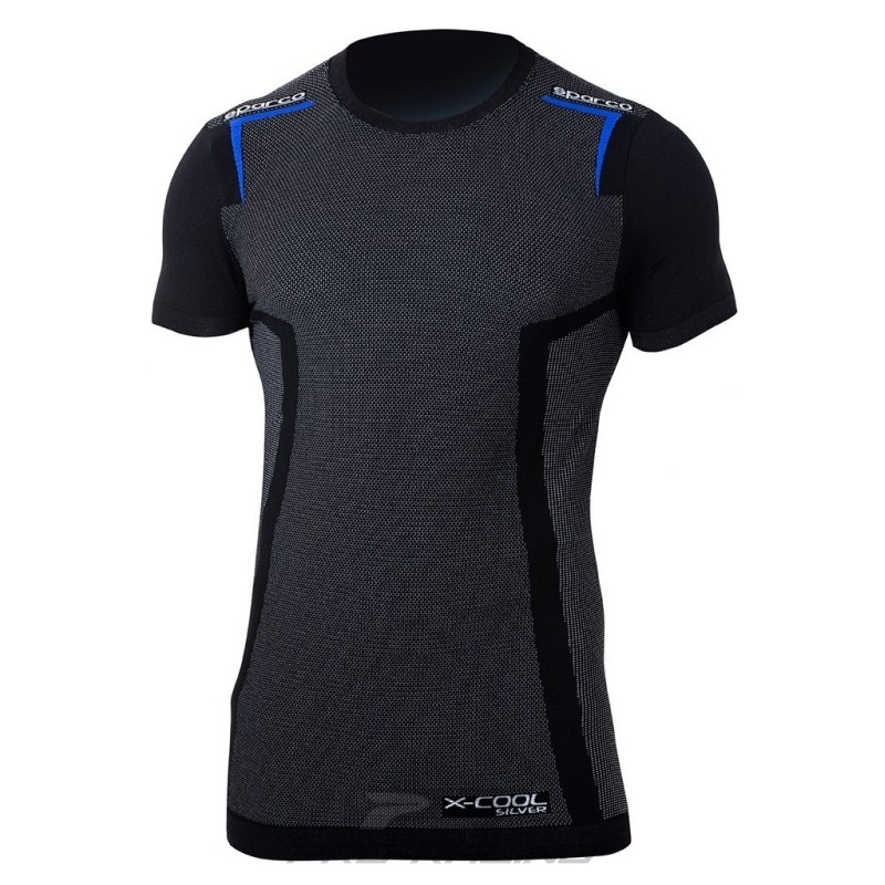 Sparco K-Carbon shirt korte mouwen ZWART/BLAUW